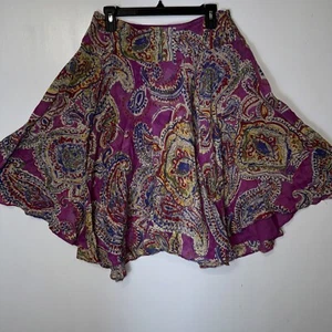 Pañuelo LAUREN RALPH LAUREN Falda Mediana Estampado Paisley Línea A Algodón Púrpura - Imagen 1 de 3