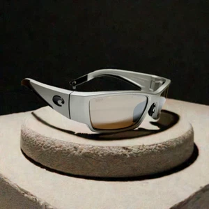 Costa Del Mar Corbina Pro Silberrahmen Kupfer Silber Spiegel 580 Glas POLARISIERT - Bild 1 von 7
