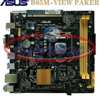 ASUS B85M-VIEW PAKER For LGA1150 Intel 4Th i7/i5/i3 CPU 21*20 B85 Micro-ATX HTPC - Image 1 of 3