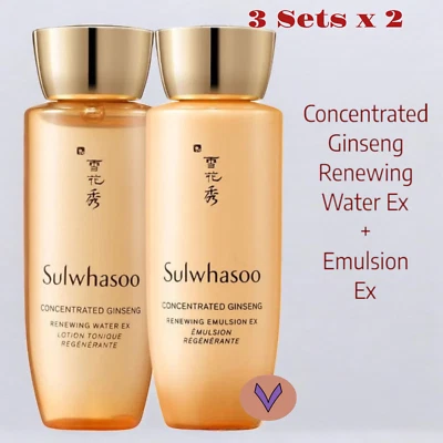 Sulwhasoo Ginseng Renew Water & Emulsion (25ml each) - Anti-Aging (3 sets x 2) - Image 1 of 4