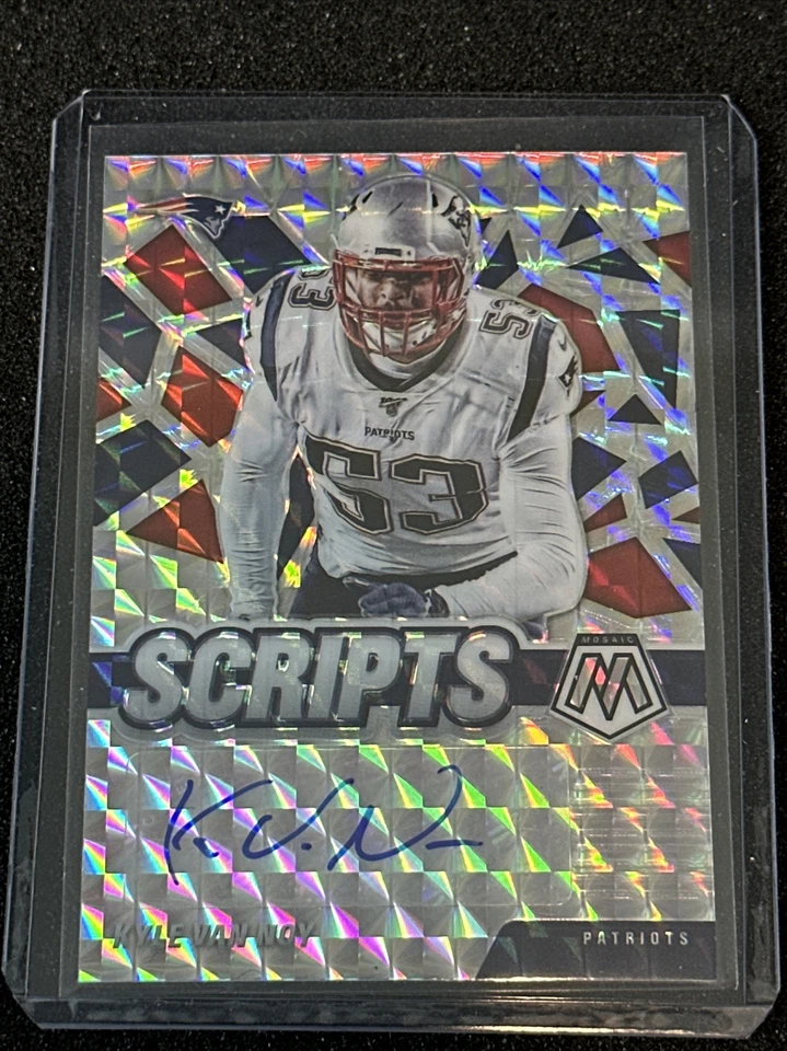 Kyle Van Noy 2021 Mosaic Scripts Silver Prizm Auto PATRIOTS #S-KVN Autograph - Image 1 of 1