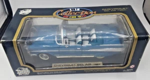 Road Tough 1/18 Chevrolet Bel air 1957 blu BOX DIE CAST Gd16 - Foto 1 di 1
