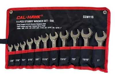11 pc Combination Stubby Wrench Set - SAE - Image 1 of 3