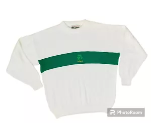 Maglione vintage celtico country donna XXL Irlanda trifoglio pullover a costine lavorato a maglia - Foto 1 di 8