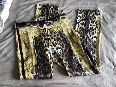 Roberto Cavalli Leopardo, Pantalón Estampado Ala Talla 48 Foto 1 de 4