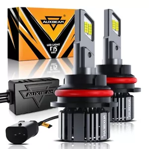 AUXBEAM F15 9007 LED Headlight Bulbs For International 4100 4200 4300 4400 8500 - Picture 1 of 12