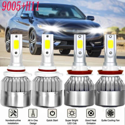 Lâmpadas de LED para faróis Hi-Lo Beam A++ para Honda Accord Sport 2017-2016 H11 9005 - Imagem 1 de 4