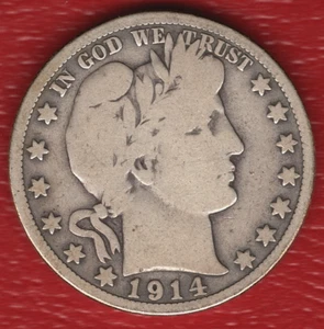 1914 BARBER HALF - Picture 1 of 2