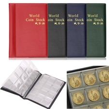 120 Pcs Coin Collection Holders Storage Money Penny Pocket Album Book Folder UK