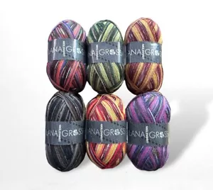 Lana Grossa ,,Meilenweit - Spicy'' Sockenwolle, verschiedene Farben, 6x100g - Bild 1 von 1