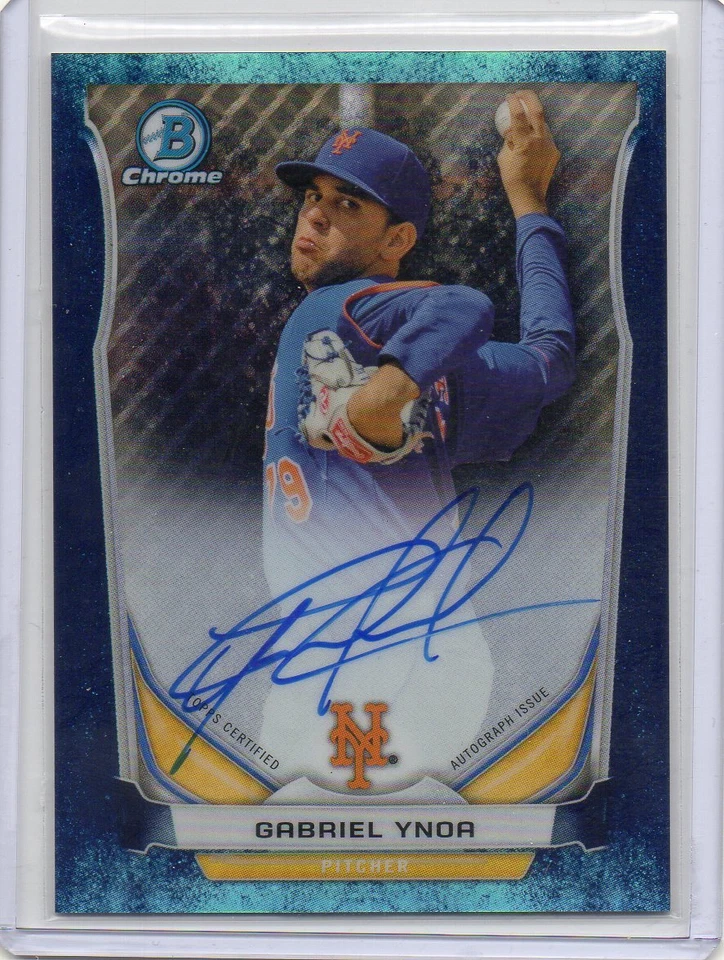 2014 Bowman Chrome Gabriel Ynoa Autograph Rookie Card 47/99 Auto - Image 1 of 1