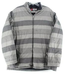 Quicksilver Puffer Jacket Mens XL Winter Coat Oversized Full Zip Fleece Lined - Picture 1 of 9