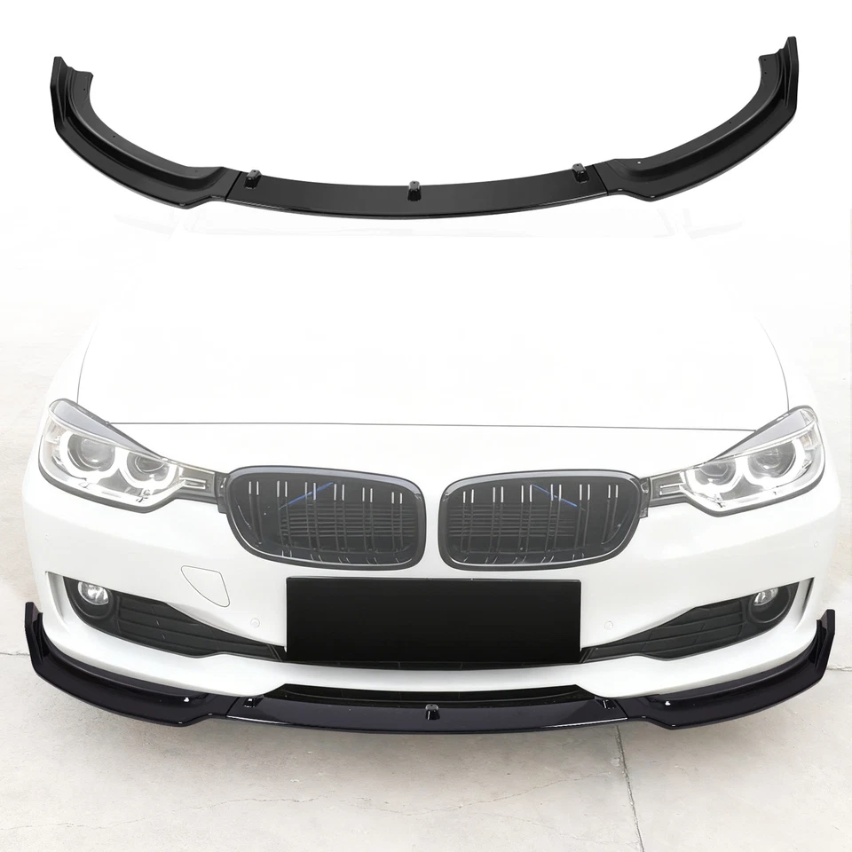 Front Bumper Lip for 2012-2018 BMW 3Series F30 320i 328i Base Sedan Glossy Black Foto 1 de 4