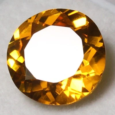 Zafiro champán Brasil natural certificado 6,70 quilates 12x12 mm redondo AAA+ piedras preciosas Foto 1 de 4