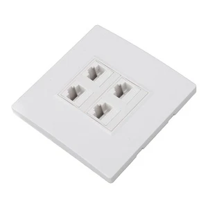Cat 6 Ethernet Wall Plate 4 Port Female To Female Wall Plate Intern SAL - Photo 1/23