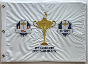2025 Ryder Cup Flag Trophy USA Europe logo course exclusive new - Picture 1 of 8
