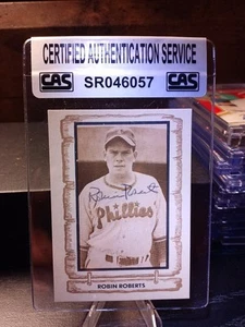 Robin Roberts AUTO HOF Phillies 1981 Cramer Sports #56 CAS CERTIFICATO SIGILLATO - Foto 1 di 2