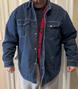 Craftsman Jeanshemd Jacke Herren robust Flanell gefüttert blau Workwear Outdoor XXL - Bild 1 von 9