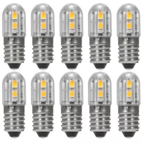 E10 6V AC DC 2W LED screw base bulb light source lamp light bulb - Image 1 of 4