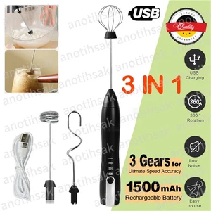 Montalatte 3 in 1 Spazzaneve Elettrico USB Latte Cappuccino Caffè Nuovo - Foto 1 di 15