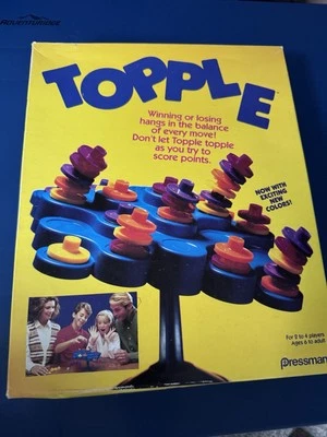 Topple Game - Winning or losing hangs in the balance! - Pressman 1999. Complete - Image 1 of 4