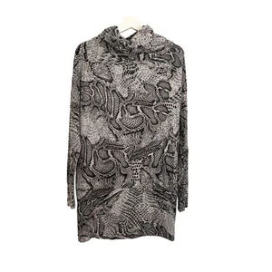 Vestido túnica de la Casa Blanca mercado negro para mujer pequeño gris piel de serpiente cuello embudo - Imagen 1 de 9