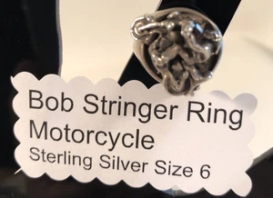 Bob Stringer Sterling Silver Biker Ring Size 6 Thick HEAVY Silver 925 - Picture 1 of 7