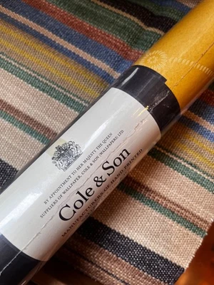 Vintage Cole & Son Georgian Rope Trellis Wallpaper Foto 1 de 3