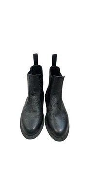 Botas Chelsea Dr. Martens Kensington Flora de Cuero Negro Repujado Usadas en Excelente Condición Talla 6 Foto 1 de 4