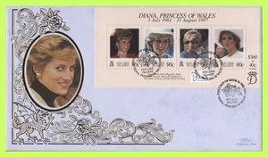 Pitcairn Islands 1998 Princess Diana m/s on Benham Silk First Day Cover - Picture 1 of 1