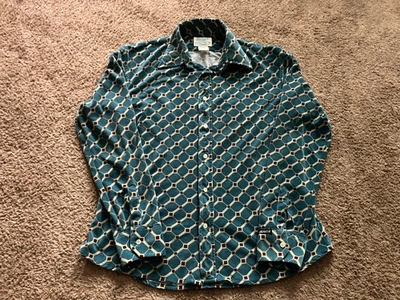 Vintage Anos 90 Diesel Super Camisa Masculina Veludo Verde Botão Extra Grande Fabricada na Itália - Imagem 1 de 4