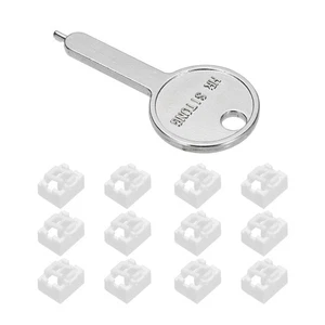 12pcs Bloqueur de Port Verrouillage RJ45 Port/Poussière PC Bloqueur avec Clé Codée, Blanc - Photo 1 sur 5