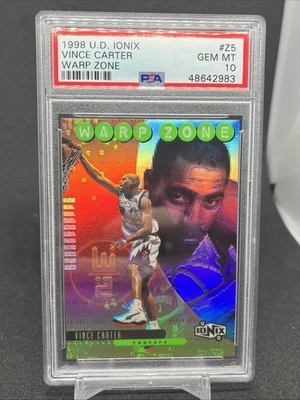 VINCE CARTER PSA 10 1998-99 UPPER DECK IONIX #Z5 ROOKIE WARP ZONE RC Rare - Image 1 of 2
