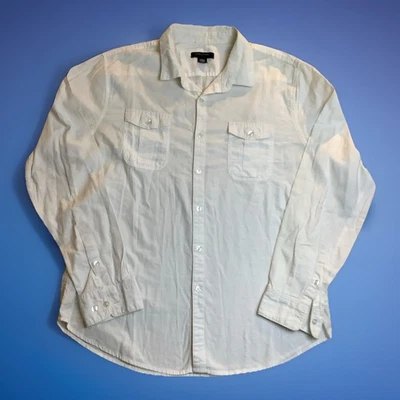 Structure Slim Fit Mens Casual White Button Down Long Sleeve Large - Image 1 of 4