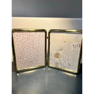 Marcos de fotos dobles vintage de latón con bisagras 8 x 10  - Imagen 1 de 9