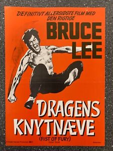 Jing wu men Fist of Fury Bruce Lee, Nora Miao 1972 Danish Press Release