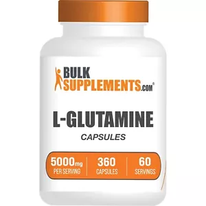 BulkSupplements L-Glutamin 360 Kapseln - 5000 mg pro Portion - Bild 1 von 5