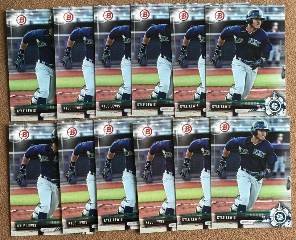 2017 Bowman Draft Lot Kyle Lewis #BD-154 Seattle Mariners Topps Rookie Baseball - Image 1 of 1