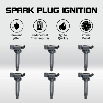 6 For Toyota Camry Avalon Lexus ES300 RX300 3.0L V6 2001 2002 2003 Ignition Coil - Image 1 of 4