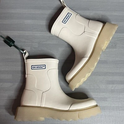 BOTAS DE LLUVIA VIRGIL ABLOH Off-White HOMBRE ESPONJA GOMA TOBILLO US 8/EUR 41 Foto 1 de 4
