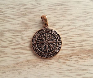 SET Wikinger Anhänger Helm des Aegir Bronze massiv Bronzeschmuck Wikingerschmuck - Bild 1 von 5