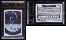 2013 Bowman Chrome Prospects Yasiel Puig BGS 10 BLACK LABEL Rookie Auto RC