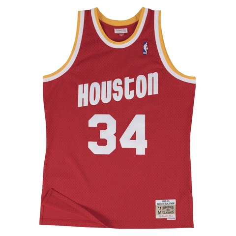 Mitchell & Ness NBA Swingman Road Jersey Rockets 93 Hakeem Olajuwon Red *NEW* Cover