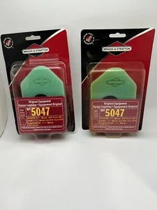 Juego de 2 Elementos Filtro Aire Premium Briggs and Stratton Nº5047 Sin Usar  - Imagen 1 de 6