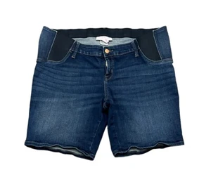 Isabel Maternity by Ingrid & Isabel Bermuda side panel denim shorts Woman's 14 - Picture 1 of 9