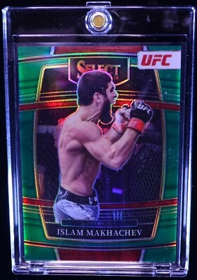 2022 Select UFC Islam Makhachev Concourse Green Prizm /5 (eBay 1/1) - Image 1 of 2