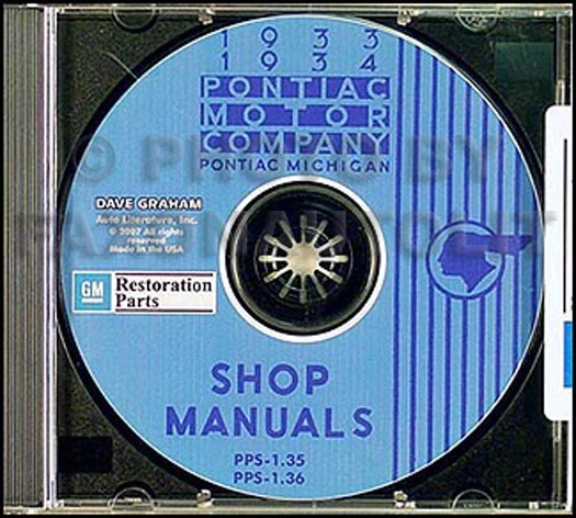 Manuale Di Riparazione Pontiac 1933 1934 Su CD 33 34 Per Tutti I Modelli - Immagine 1 di 1