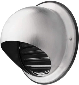 Calimaero® KWG 4 Inch round Stainless Steel Dryer Vent Covers Ventilation Grill - Picture 1 of 12