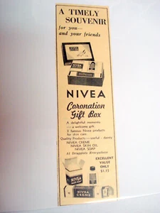 1953 Ad Nivea Creme Souvenir Gift Box A Timely Souvenir For You and Your Friends - Picture 1 of 1