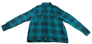 Divided H&M Sweater Jacket Mens Size Xlarge Blue Green Striped Long Sleeve - Picture 1 of 7